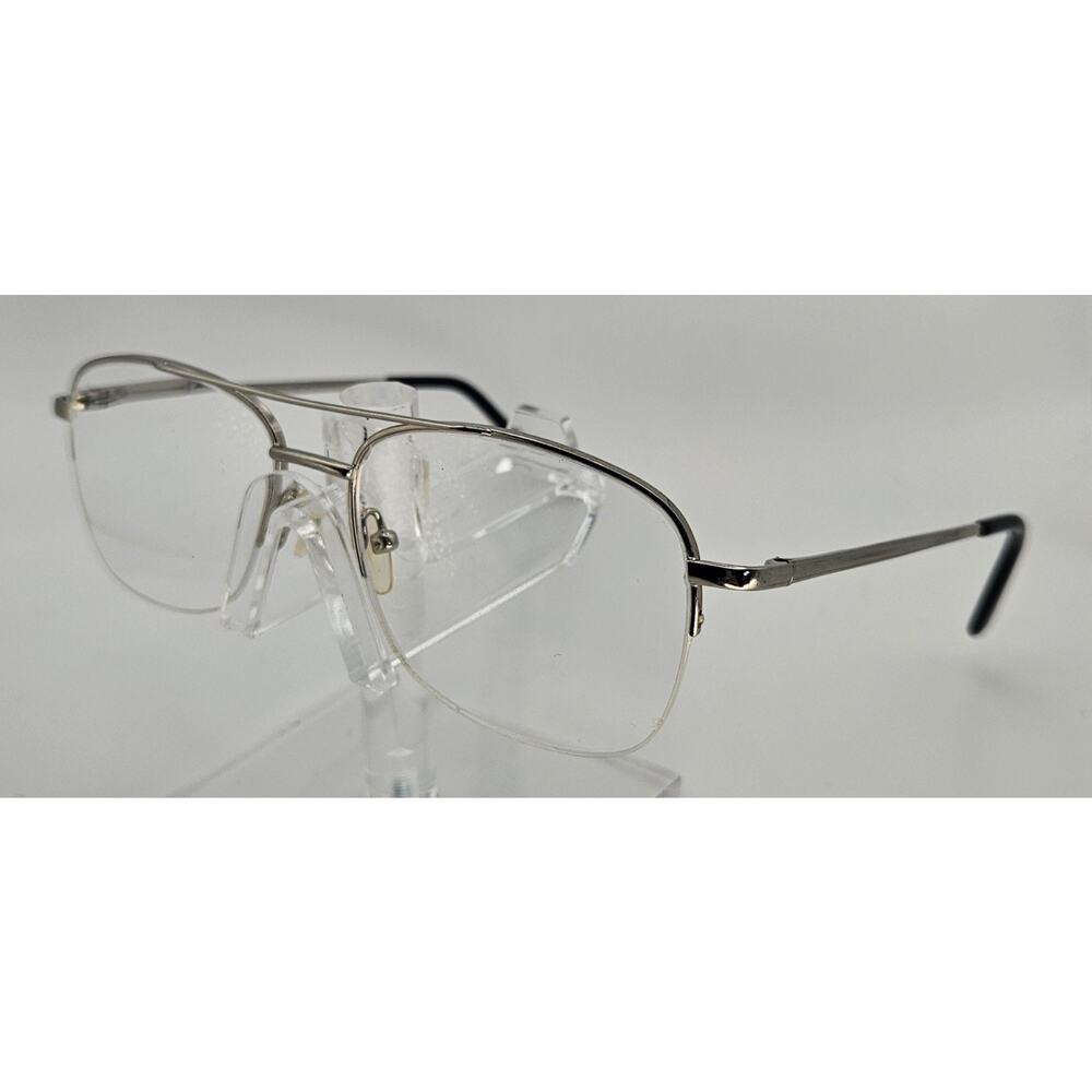 Optx 20/20 Aviator Wire Eyeglasses Frames 55-17 Silver Tone Optical +1.25 K3